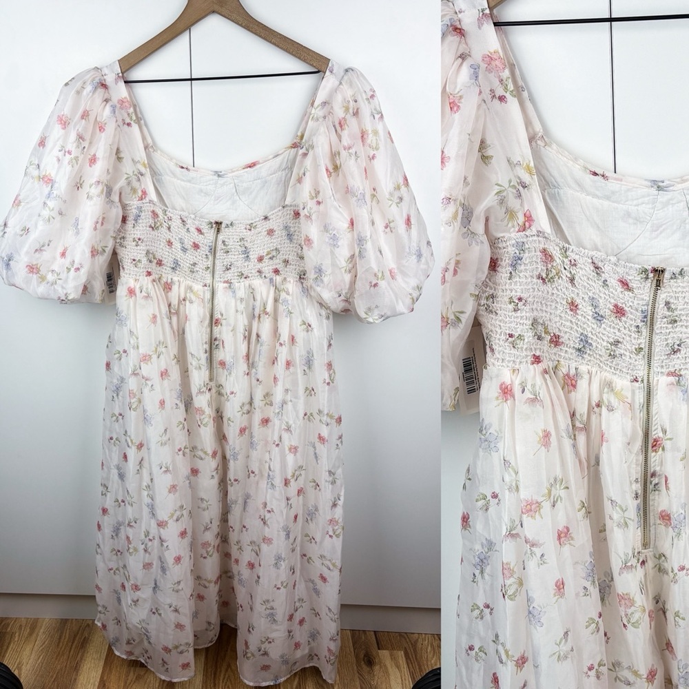 Worth Collective Harlow Maxi Dress Tiny Pink Floral Bump Friendly NEW 1XL - Picture 3 of 9